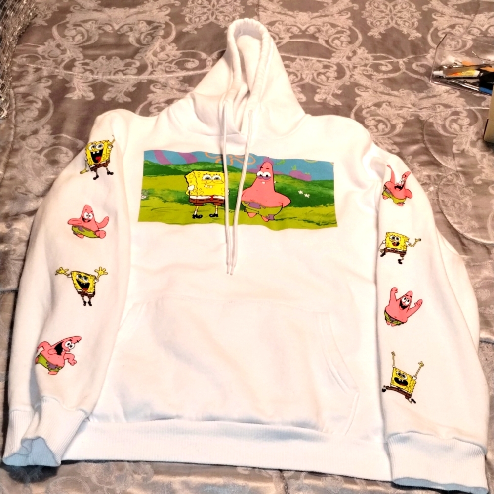 SpongeBob Pullover Hoodie by NICKELODEON - Sz Small (Exc Cond!! 🔥💯💯